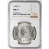 Image 1 : 1900 $1 Morgan Silver Dollar Coin NGC MS63
