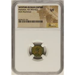 Honorius, 393-423 AD Ancient Western Roman Empire Coin NGC VF