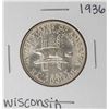 Image 1 : 1936 Wisconsin Territorial Centennial Commemorative Half Dollar Coin