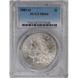 1885-O $1 Morgan Silver Dollar Coin PCGS MS64
