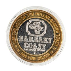 .999 Silver Barbary Coast Las Vegas, Nevada $10 Limited Edition Gaming Token