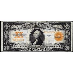 1922 $20 Gold Certificate Note