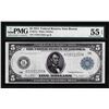 Image 1 : 1914 $5 Federal Reserve Note Boston Fr.847a PMG About Uncirculated 55EPQ