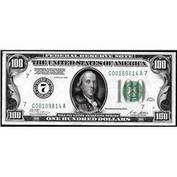 1928 $100 Federal Reserve Note Chicago