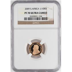 2009 South Africa Proof Krugerrand 1/10 oz Gold Coin NGC PF70