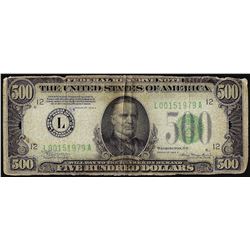 1934A $500 Federal Reserve Note San Francisco