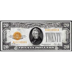 1928 $20 Gold Certificate Note