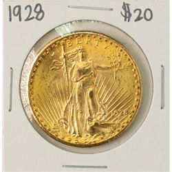 1928 $20 St. Gaudens Double Eagle Gold Coin
