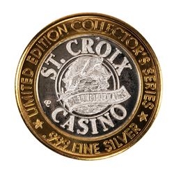 .999 Fine Silver St. Croix Casino Turtle Lake $10 Limited Edition Gaming Token