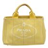 Image 1 : Prada YellowCanvas Small Canapa Tote Bag