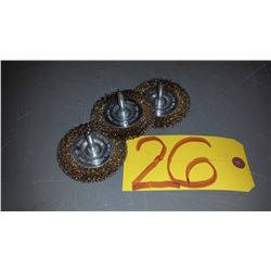 1/4" Stem-Mounted Wire Wheel 3"