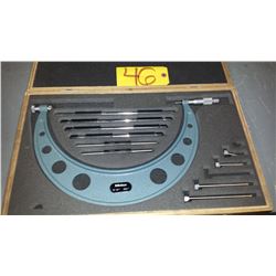 Mitutoyo 104-136 Interchangeable Anvil Outside Micrometer Set 6"-12"