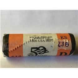 10 Dollar Roll US Mint Kansas D State Quarters