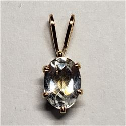 14K Yellow Gold Cubic Zirconia Pendant, Suggested Retail Value $40