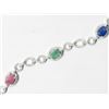 Image 1 : Silver Sapphire Ruby(emect) Total 6 Bracelet (~weight 11g), Insurance Value $1000 (Estimated Selling