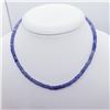 Image 2 : Silver Tanzanite(42ct) Necklace (~weight 8.78g), Insurance Value $2375 (Estimated Selling Price from