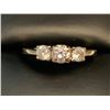 Image 2 : LADIES 14KT GOLD TRIPLE SOLITAIRE ANNIVERSARY RING WITH .81 CARAT DIAMONDS. SIZE 7 3/4. CERTIFICATE 