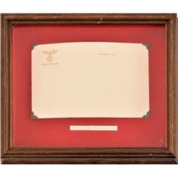 WWII Nazi German Adolf Hitler Stationary Card