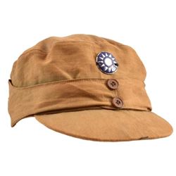 WWII Chinese Nationalist Army Tan Field Cap