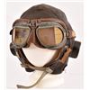 Image 2 : WWII RAF Type-C Leather Flight Helmet & Goggles