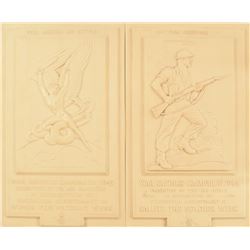 WWII British War Savings Bonds Campaign Plaques