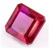 Image 2 : 18.00ct Pinkish Red Emerald Cut Ruby Gemstone AGSL