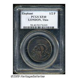 (1694) TOKEN London Elephant Token, Thin Planchet