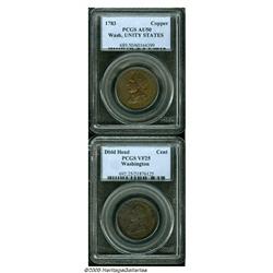 1783 1C Washington Unity States Cent AU50 PCGS, B