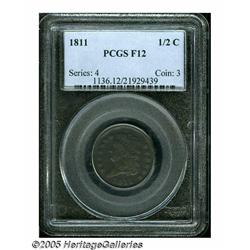 1811 1/2 C Fine 12 PCGS. B-1, C-1, Low R.4. Die S