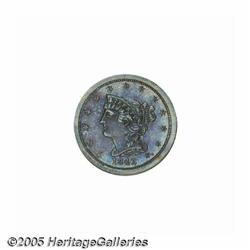 1842 1/2 C Restrike PR65 Red and Brown NGC. B-2, 