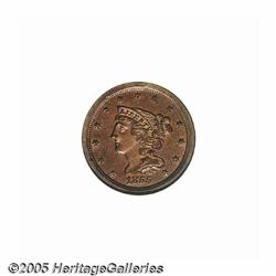 1855 1/2 C PR65 Red and Brown NGC. Ex: Pittman Co