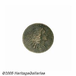 1793 1C Wreath Cent--Vine and Bars--XF Details, C