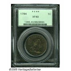 1794 1C Head of 1794 XF40 PCGS. S-22, R.1. An ear