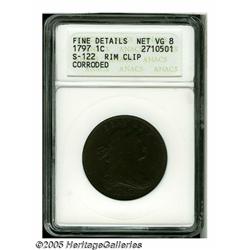 1797 1C Reverse of 1797, Stems--Rim Clip, Corrode