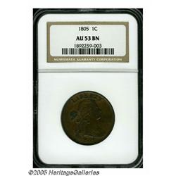1805 1C AU53 NGC. S-267, R.1. Blunt 1 in date. Lo