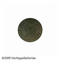 1814 1C Crosslet 4 MS63 Brown PCGS. S-294, R.1. O