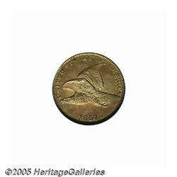 1857 1C MS65 NGC. Well struck with noteworthy sem