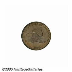 1858 1C Large Letters MS66 NGC. High leaves, clos