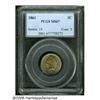 Image 3 : 1861 1C MS67 PCGS. Exceedingly lustrous with spot