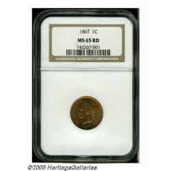 1867 1C MS65 Red NGC. The 1867, while not general