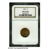 Image 1 : 1867 1C MS65 Red NGC. The 1867, while not general