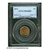 Image 1 : 1874 1C MS64 Red PCGS. The vibrant, frosty surfac
