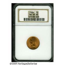1904 1C MS66 Red NGC. Superb-Gem example with boo