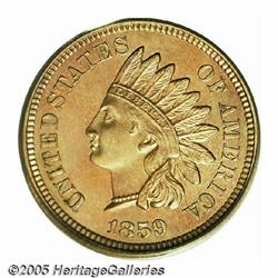 1859 1C PR65 PCGS. This 1859 Proof cent displays 