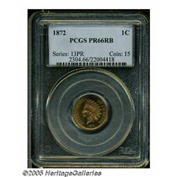 1872 1C PR66 Red and Brown PCGS. Fully struck wit