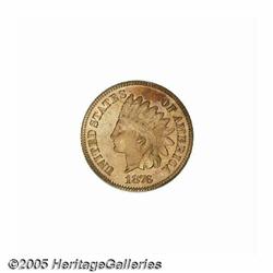 1876 1C PR65 Red Cameo PCGS. Honey-gold in color 