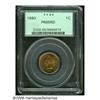 Image 1 : 1880 1C PR65 Red PCGS. Light golden-red color wit