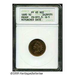 1895 1C PR65 Red ANACS. FS-011.3. Breen-2027b. Sn