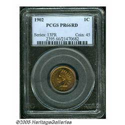 1902 1C PR66 Red PCGS. Vivid yellow and violet su
