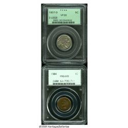 1904 1C Indian Cent PR64 Red and Brown PCGS, vivi